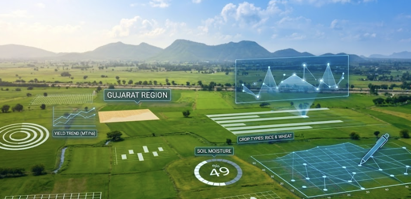 Field Tabs agricultural insights dashboard mapping farm data, panel tracking, and crop cutting analytics